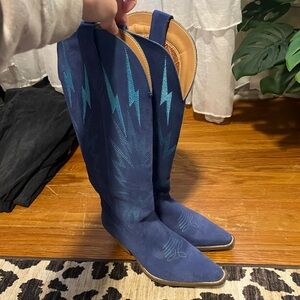 Dingo Electric Blue Heeled Boots
